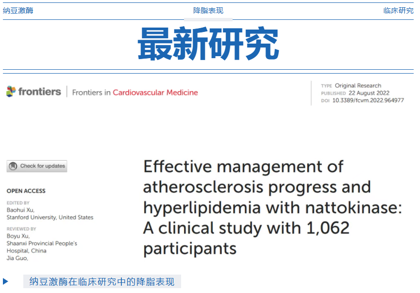 纳豆激酶(NK)最新研究